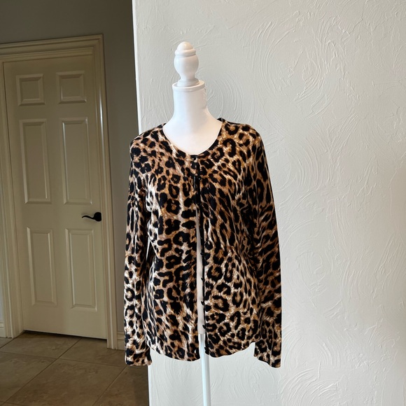 Leopard print cardigan from Talbots - Picture 2 of 6